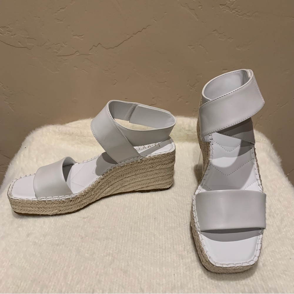 Franco Sarto  "Carezza" Espadrille Wedge", Color: White, Size: 9